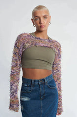 CANDY CONFETTI OPEN KNIT CROP KNIT SHRUG - EXCLUSIVE Knitwear from THE RAGGED PRIEST - Just $45! SHOP NOW AT IAMINHATELOVE BOTH IN STORE FOR CYPRUS AND ONLINE WORLDWIDE