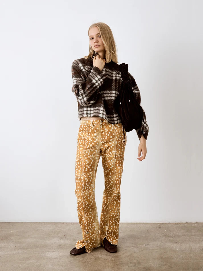 THE BAREFOOT PLAID BROWN JACKET  - VIA CARMEN SAYS | Only €93 | NOW AVAILABLE TO SHOP at IAMINHATELOVE 