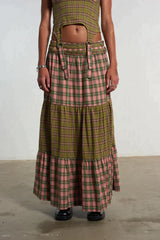 MIX CHECK MAXI SKIRT W/ OPEN SLIT - EXCLUSIVE Skirts from THE RAGGED PRIEST - Just $92! SHOP NOW AT IAMINHATELOVE BOTH IN STORE FOR CYPRUS AND ONLINE WORLDWIDE