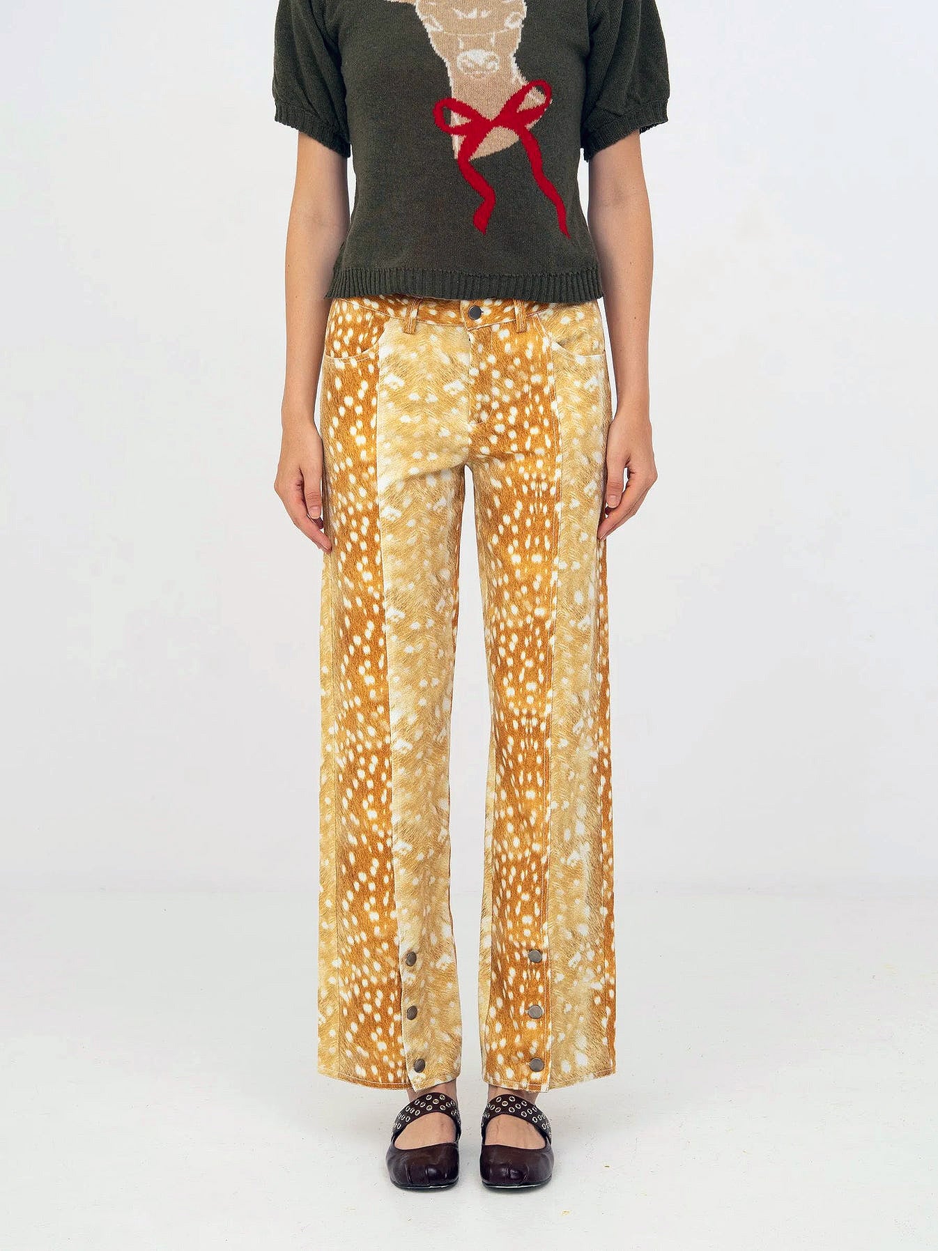 THE OH! DEER PRINT DENIM  - VIA CARMEN SAYS | Only €86 | NOW AVAILABLE TO SHOP at IAMINHATELOVE 