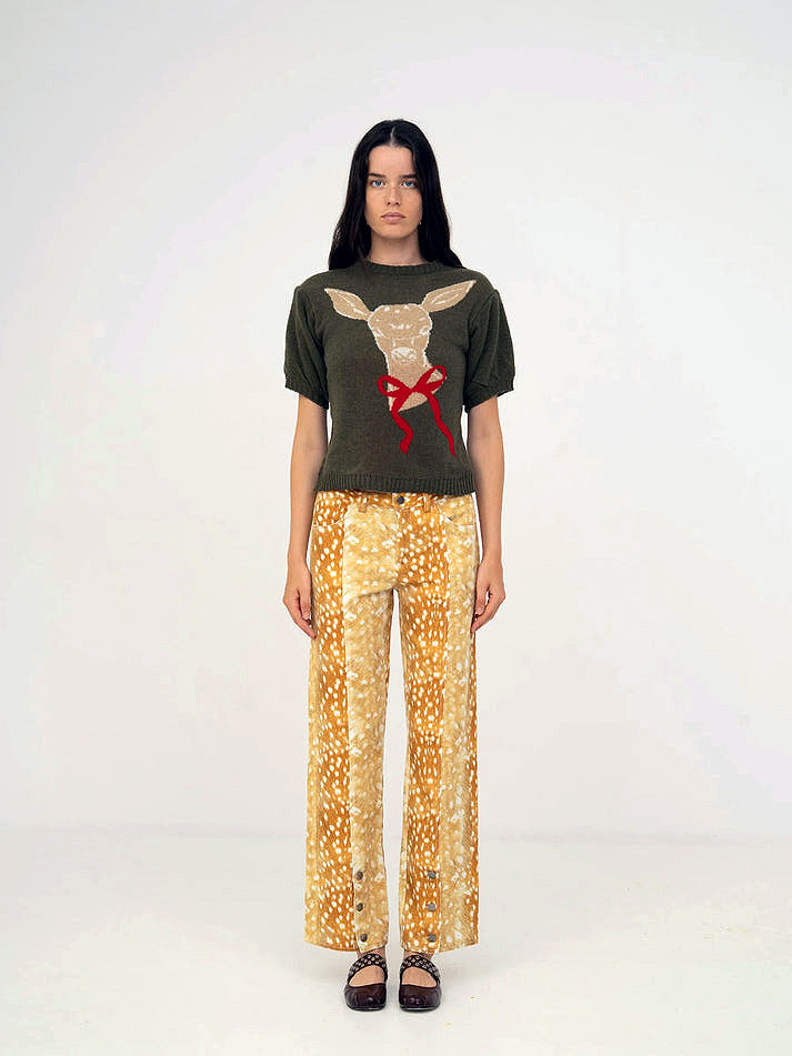 THE OH! DEER PRINT DENIM  - VIA CARMEN SAYS | Only €86 | NOW AVAILABLE TO SHOP at IAMINHATELOVE 