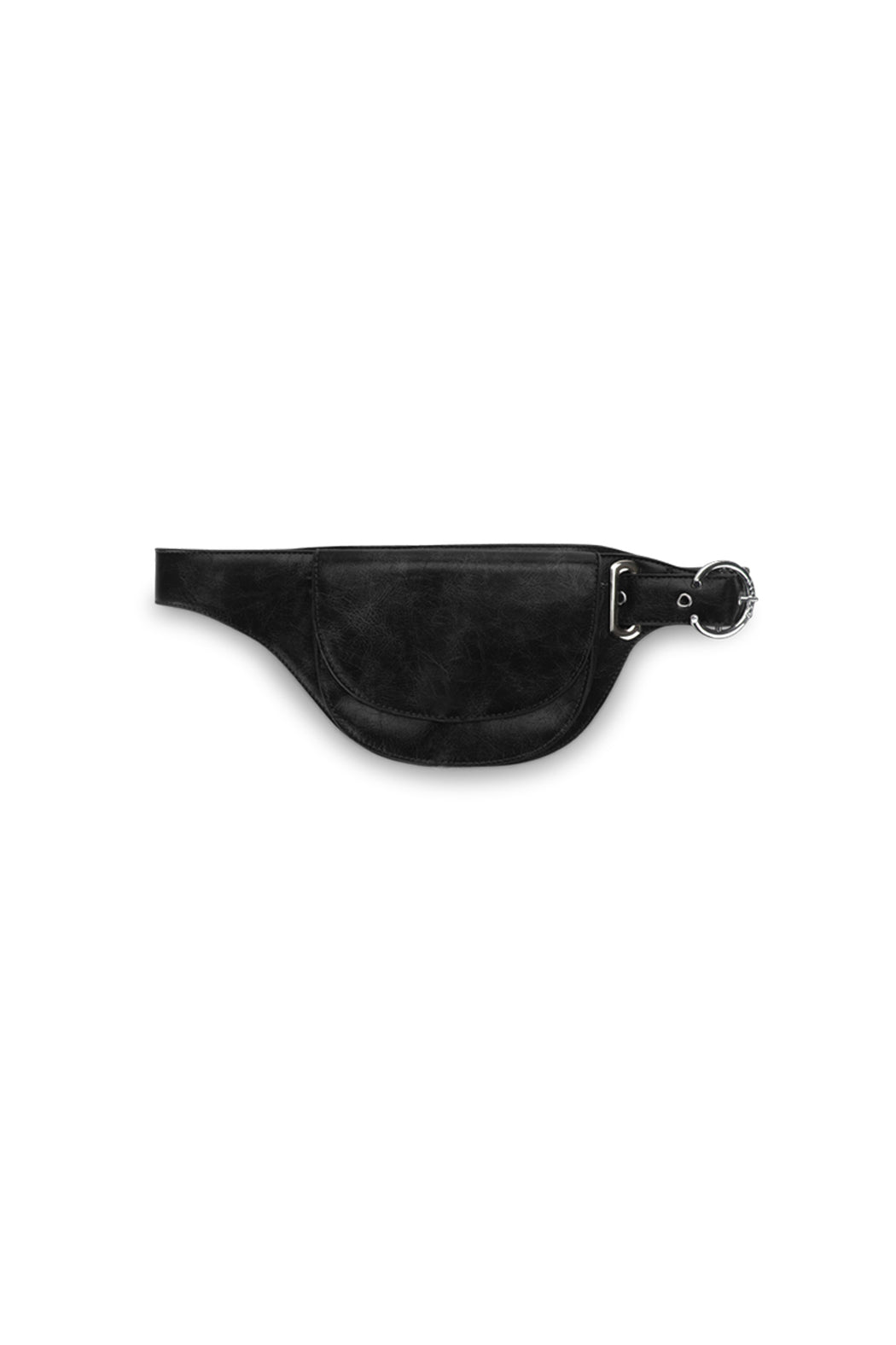 THE ELIZA FESTIVAL BELT IN DISTRESSED VEGAN LEATHER - BLACK  - VIA SILFEN | Only €69 | NOW AVAILABLE TO SHOP at IAMINHATELOVE