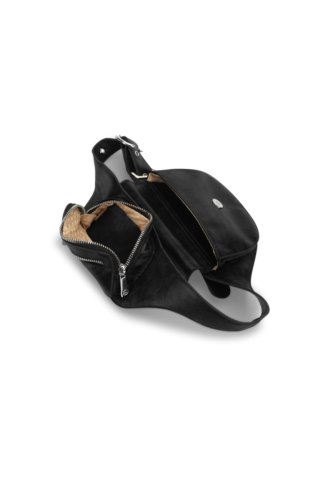 THE ELIZA FESTIVAL BELT IN DISTRESSED VEGAN LEATHER - BLACK  - VIA SILFEN | Only €69 | NOW AVAILABLE TO SHOP at IAMINHATELOVE
