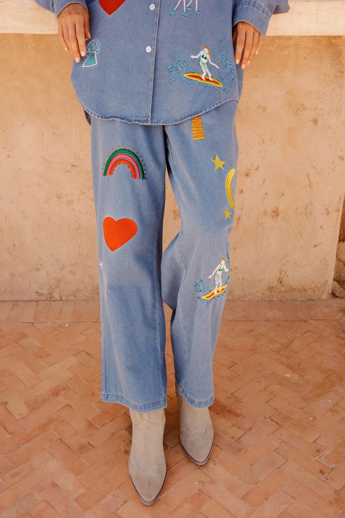THE OZZY DENIM DUO - THE EMBELLISHED PANTS  - VIA CURATED BY | Only €74 | NOW AVAILABLE TO SHOP at IAMINHATELOVE 