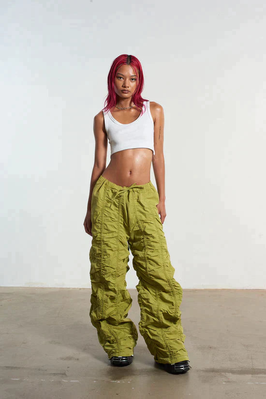 BUNGEE PARACHUTE PANT - GREEN - EXCLUSIVE Pants from THE RAGGED PRIEST - Just €69! SHOP NOW AT IAMINHATELOVE BOTH IN STORE FOR CYPRUS AND ONLINE WORLDWIDE @ IAMINHATELOVE.COM