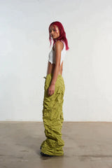 BUNGEE PARACHUTE PANT - GREEN - EXCLUSIVE Pants from THE RAGGED PRIEST - Just $92! SHOP NOW AT IAMINHATELOVE BOTH IN STORE FOR CYPRUS AND ONLINE WORLDWIDE
