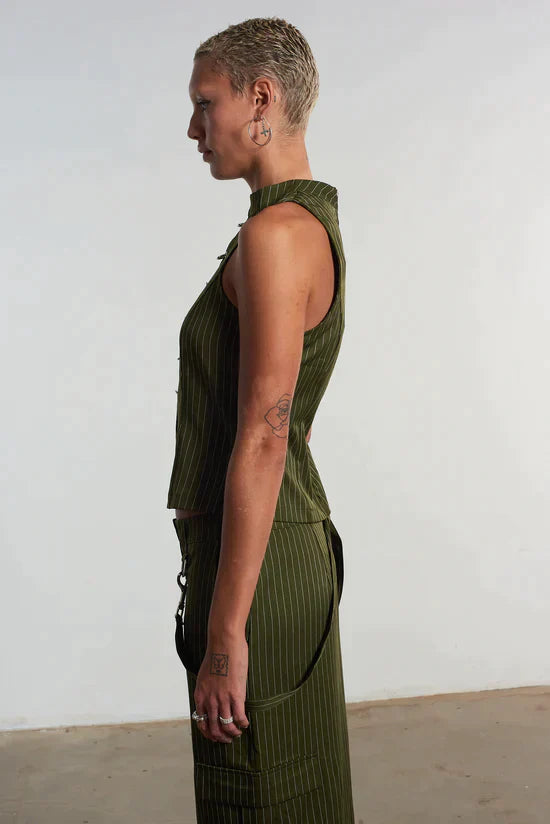 VILLAIN PINSTRIPE TOP  - VIA THE RAGGED PRIEST | Only €63 | NOW AVAILABLE TO SHOP at IAMINHATELOVE