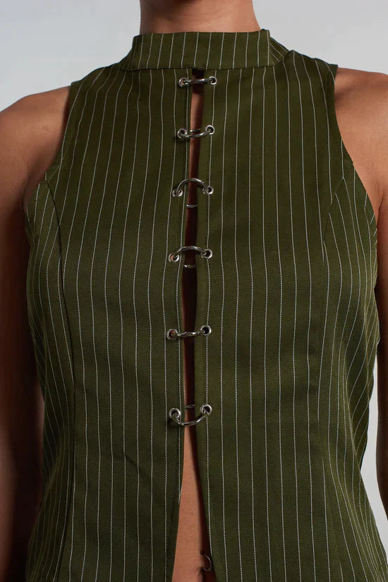 VILLAIN PINSTRIPE TOP  - VIA THE RAGGED PRIEST | Only €63 | NOW AVAILABLE TO SHOP at IAMINHATELOVE
