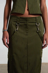 VILLAIN PINSTRIPE MAXI SKIRT - EXCLUSIVE Skirts from THE RAGGED PRIEST - Just $89! SHOP NOW AT IAMINHATELOVE BOTH IN STORE FOR CYPRUS AND ONLINE WORLDWIDE