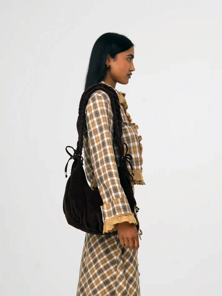 THE WILLOW BROWN PLAID CROP SHIRT  - VIA CARMEN SAYS | Only €73 | NOW AVAILABLE TO SHOP at IAMINHATELOVE 