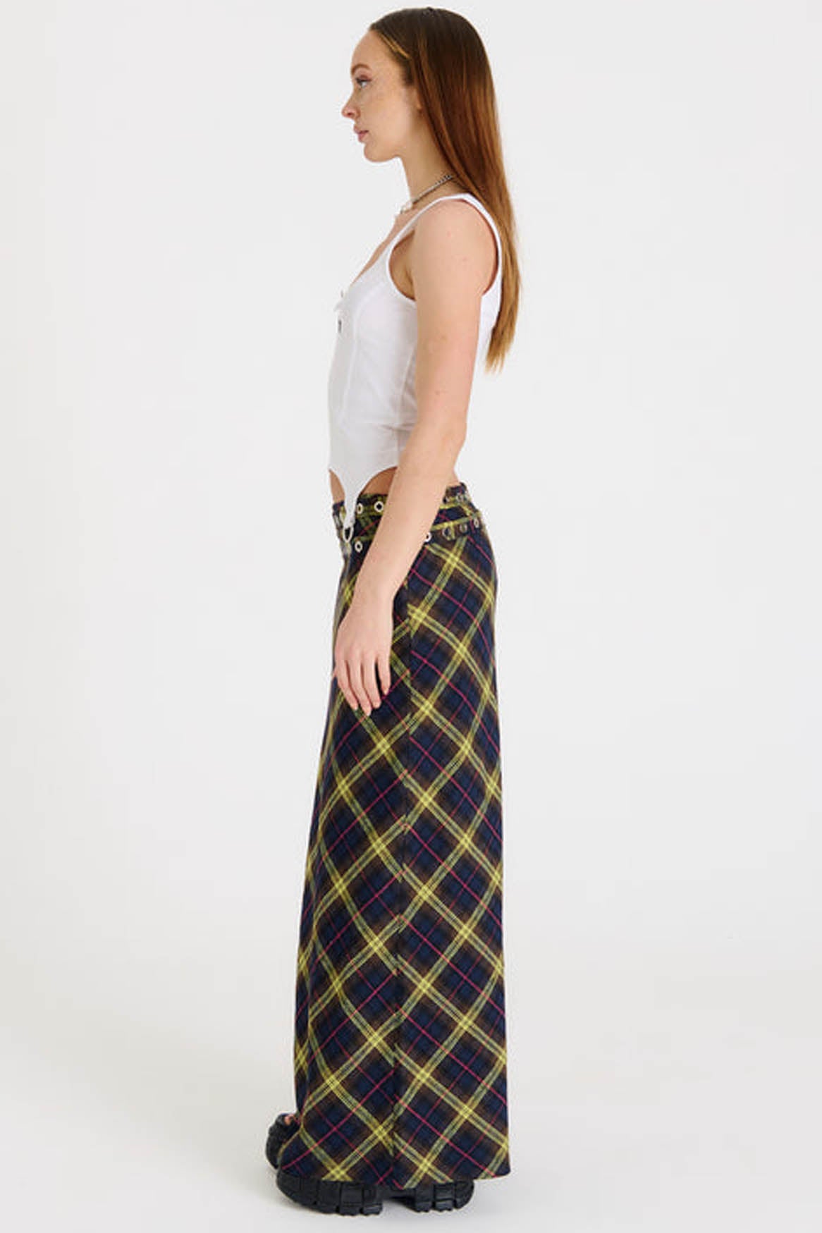 VICIOUS CHECK MAXI SKIRT  - VIA THE RAGGED PRIEST | Only €67.20 | NOW AVAILABLE TO SHOP at IAMINHATELOVE