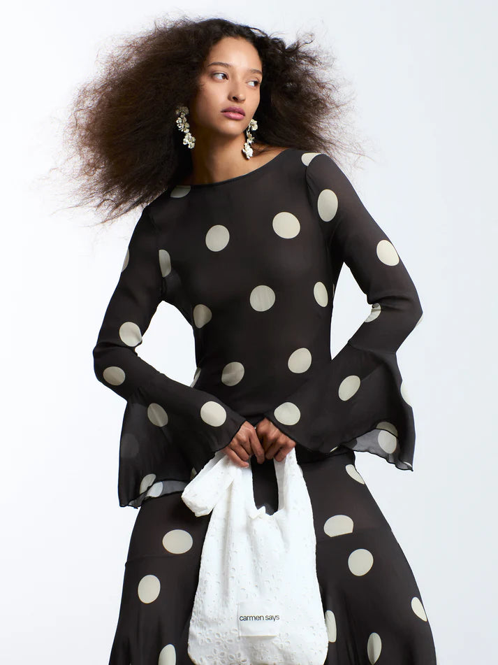 THE JESTER SHEER POLKA DOT DRESS  - VIA CARMEN SAYS | Only €96 | NOW AVAILABLE TO SHOP at IAMINHATELOVE 