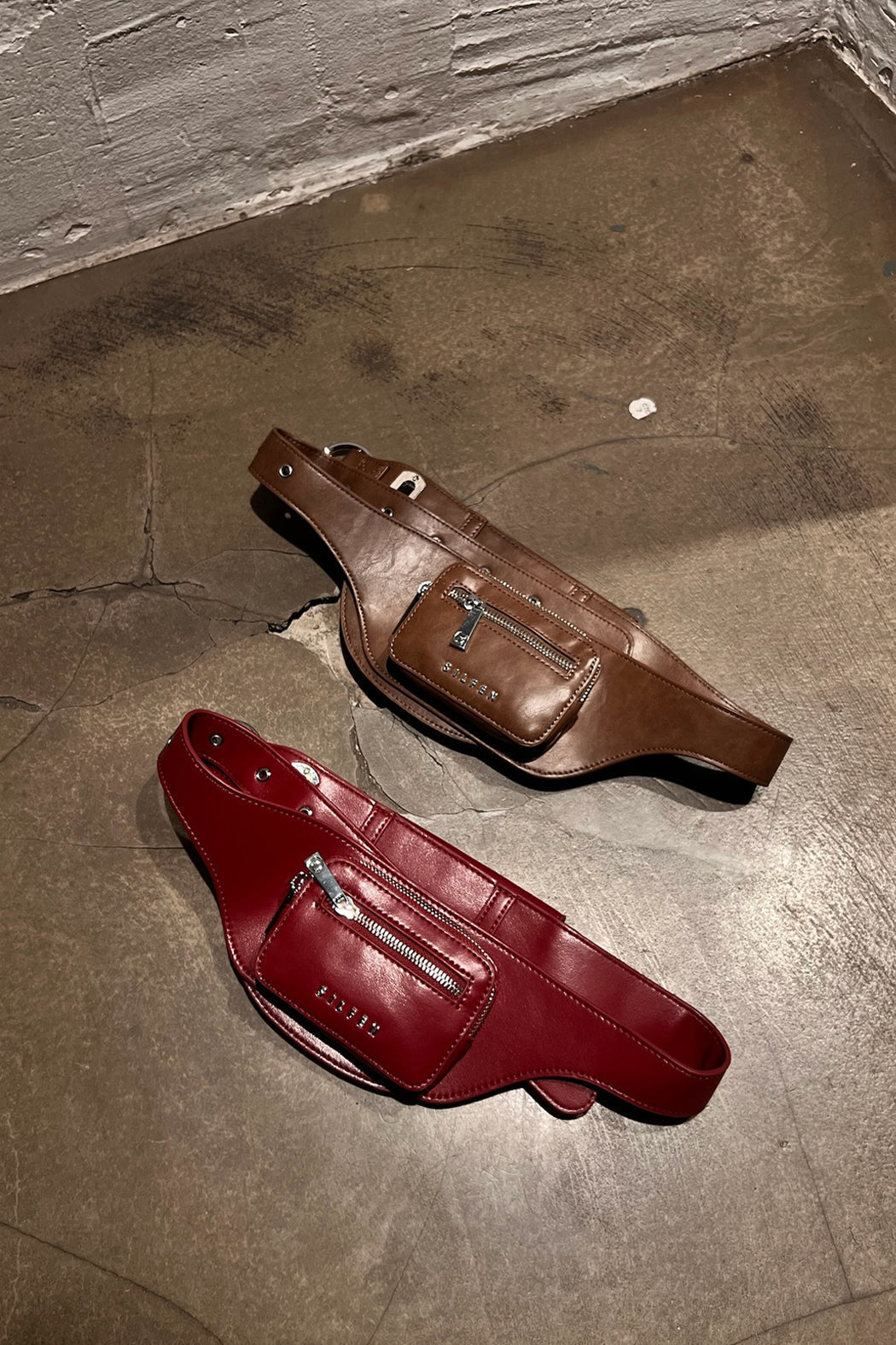THE ELIZA FESTIVAL BELT IN DISTRESSED VEGAN LEATHER - BURGUNDY  - VIA SILFEN | Only €69 | NOW AVAILABLE TO SHOP at IAMINHATELOVE