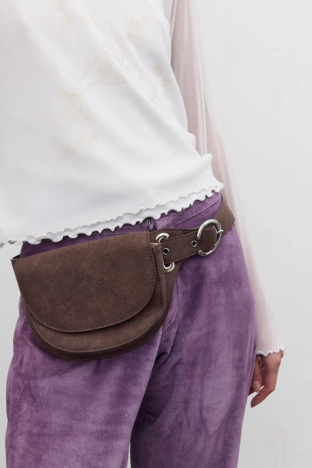 THE ELIZA FESTIVAL BELT IN DISTRESSED VEGAN LEATHER - COFFEE  - VIA SILFEN | Only €69.99 | NOW AVAILABLE TO SHOP at IAMINHATELOVE