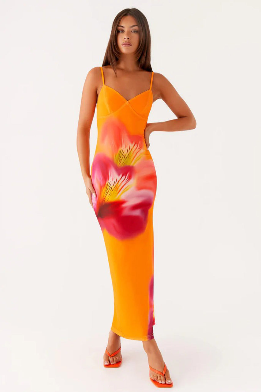 THE HIBISCUS HEAT MIDI DRESS  - VIA CURATED BY | Only €66 | NOW AVAILABLE TO SHOP at IAMINHATELOVE 