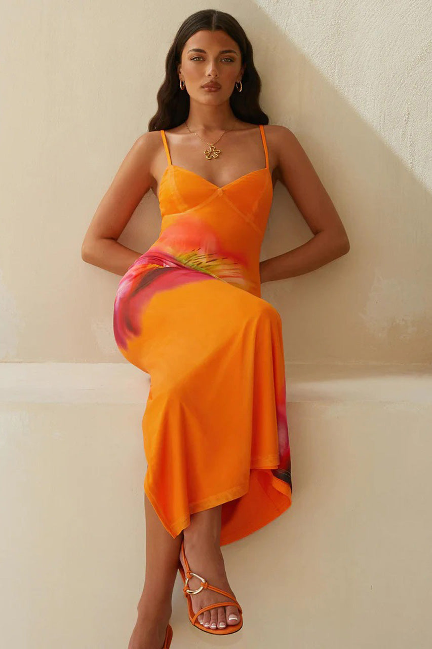 THE HIBISCUS HEAT MIDI DRESS  - VIA CURATED BY | Only €66 | NOW AVAILABLE TO SHOP at IAMINHATELOVE 