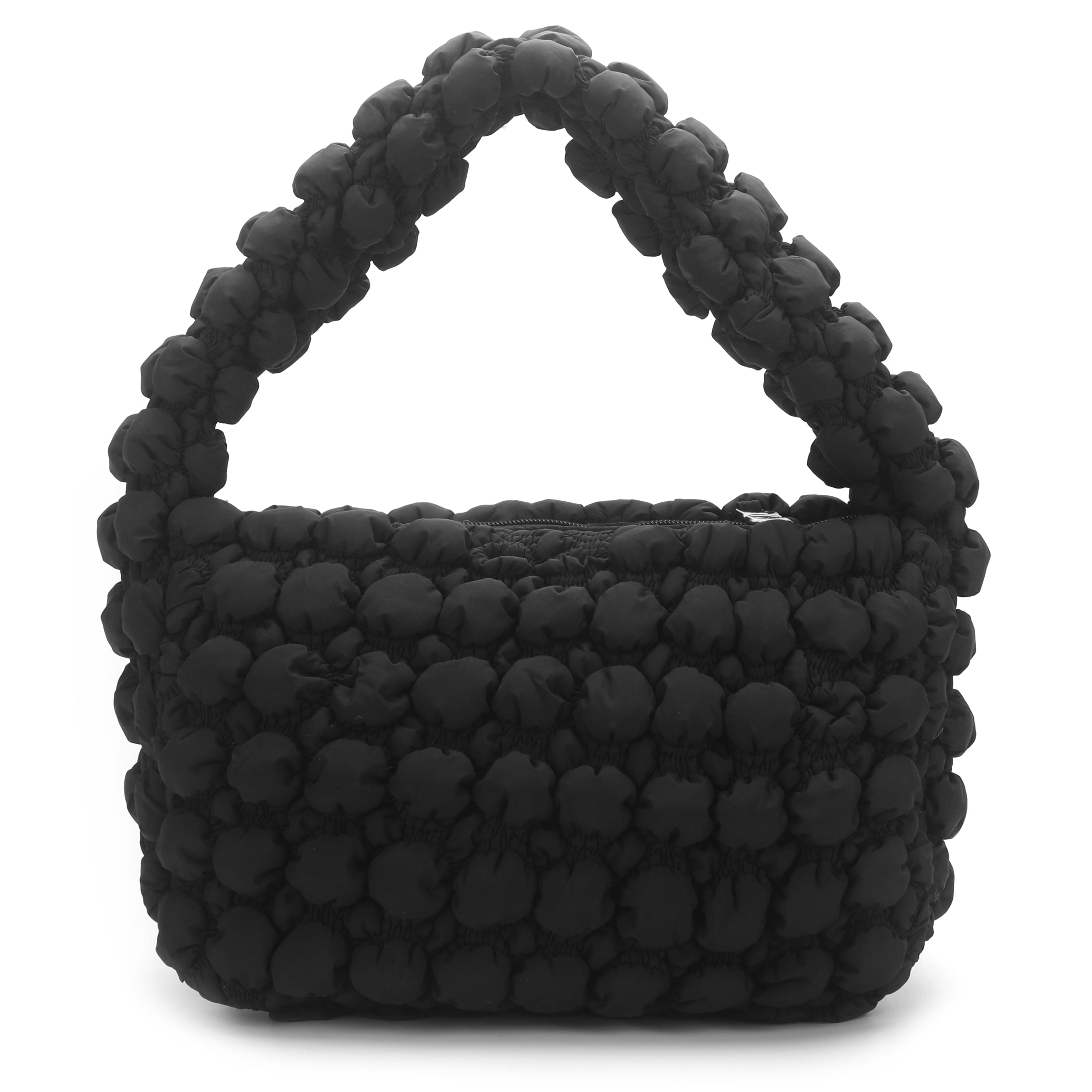 THE RECYCLED LEILA QUILTED SHOULDER BAG - BLACK  - VIA SILFEN | Only €80 | NOW AVAILABLE TO SHOP at IAMINHATELOVE