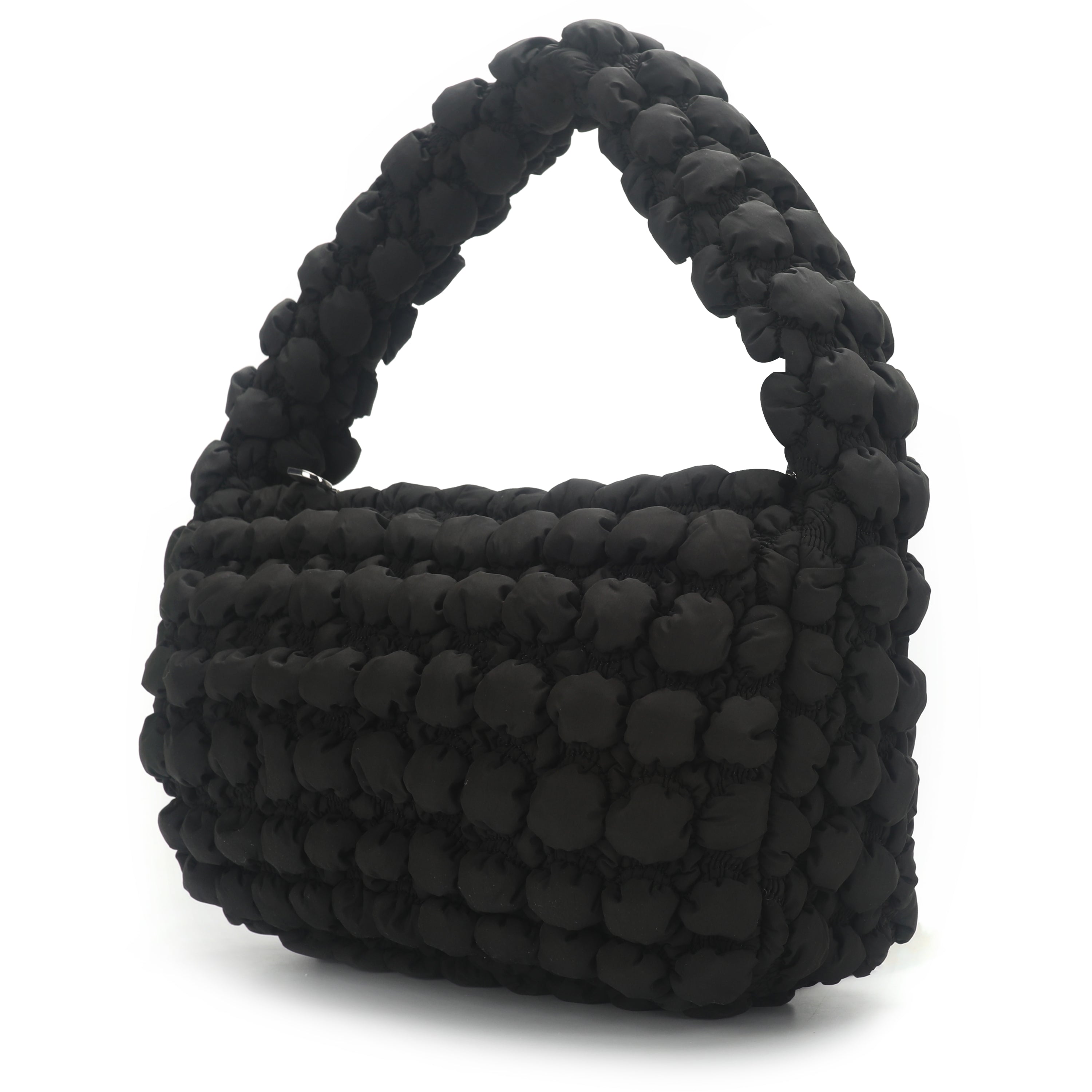 THE RECYCLED LEILA QUILTED SHOULDER BAG - BLACK  - VIA SILFEN | Only €80 | NOW AVAILABLE TO SHOP at IAMINHATELOVE