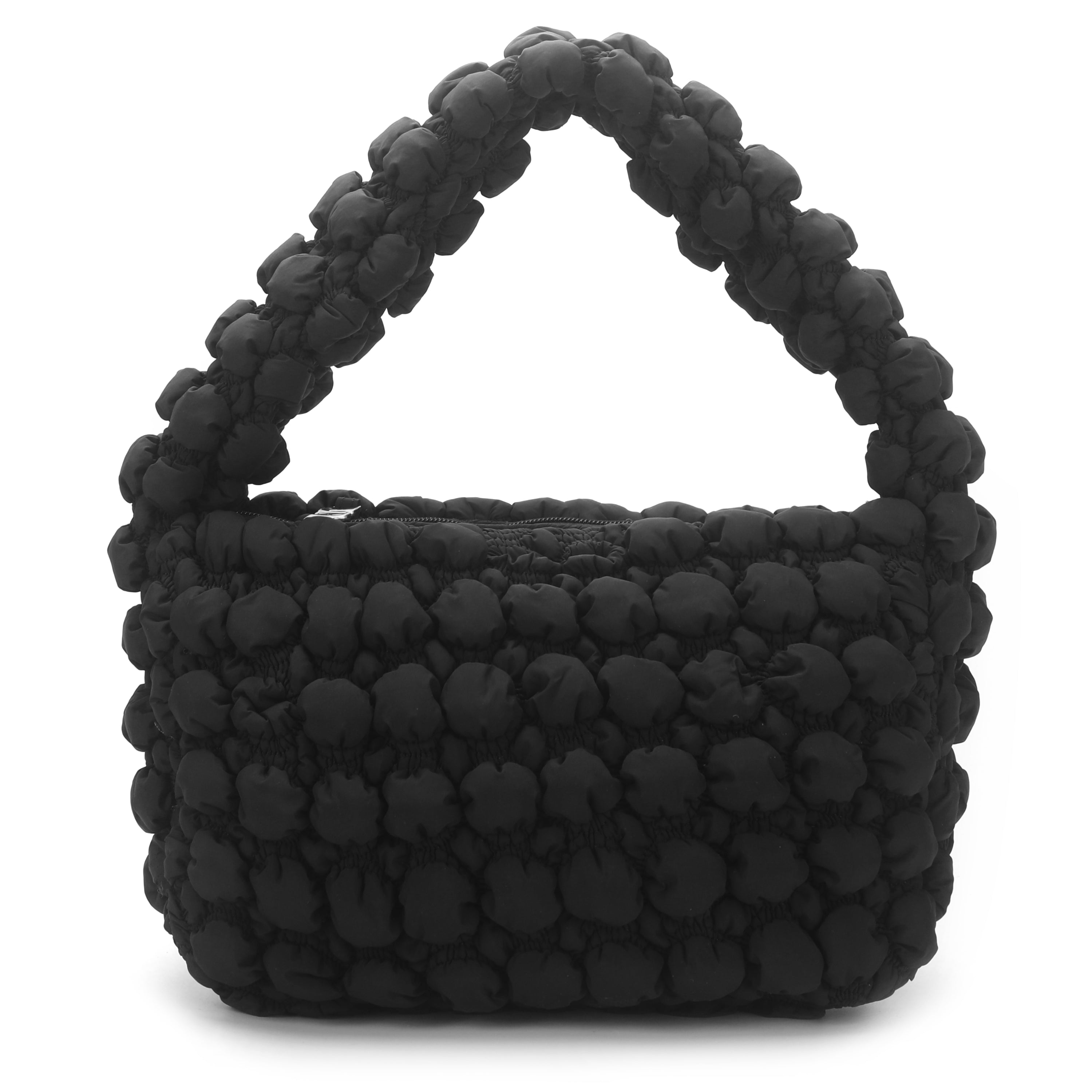 THE RECYCLED LEILA QUILTED SHOULDER BAG - BLACK  - VIA SILFEN | Only €80 | NOW AVAILABLE TO SHOP at IAMINHATELOVE