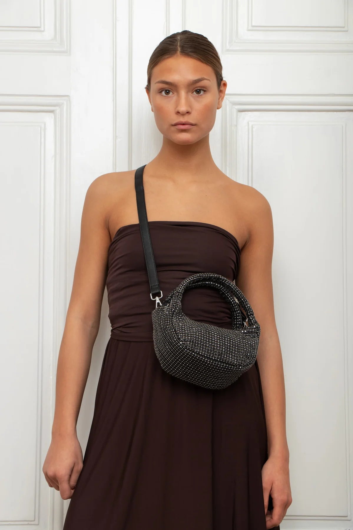 THE MINI MONA PARTY HANDBAG - SPARKLY BLACK  - VIA SILFEN | Only €72 | NOW AVAILABLE TO SHOP at IAMINHATELOVE