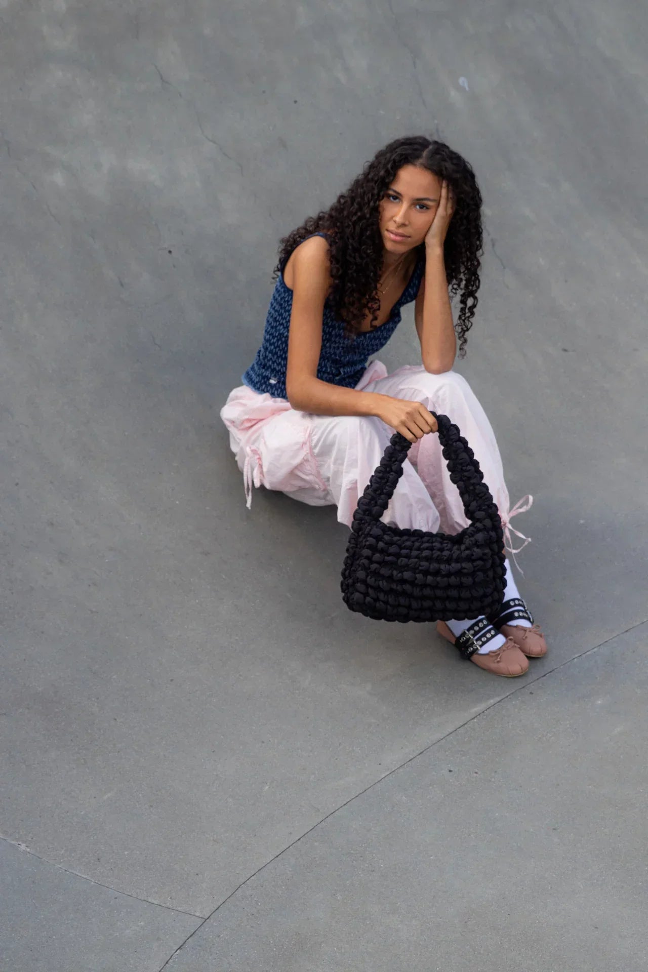 THE RECYCLED LEILA QUILTED SHOULDER BAG - BLACK  - VIA SILFEN | Only €80 | NOW AVAILABLE TO SHOP at IAMINHATELOVE