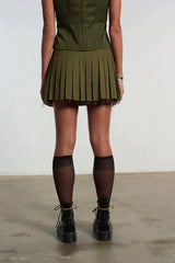 TRIGGER PLEATED LOW WAIST MINI SKIRT - EXCLUSIVE Skirts from THE RAGGED PRIEST - Just $68! SHOP NOW AT IAMINHATELOVE BOTH IN STORE FOR CYPRUS AND ONLINE WORLDWIDE