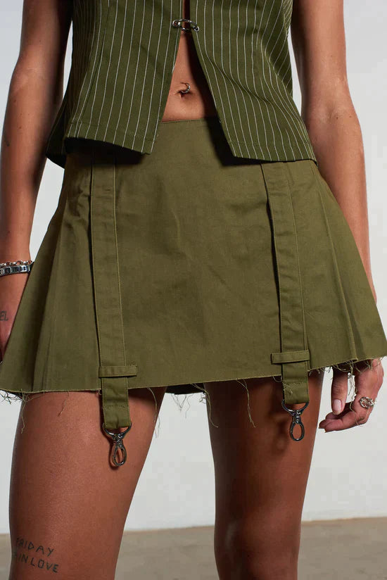 TRIGGER PLEATED LOW WAIST MINI SKIRT - EXCLUSIVE Skirts from THE RAGGED PRIEST - Just €51! SHOP NOW AT IAMINHATELOVE BOTH IN STORE FOR CYPRUS AND ONLINE WORLDWIDE @ IAMINHATELOVE.COM