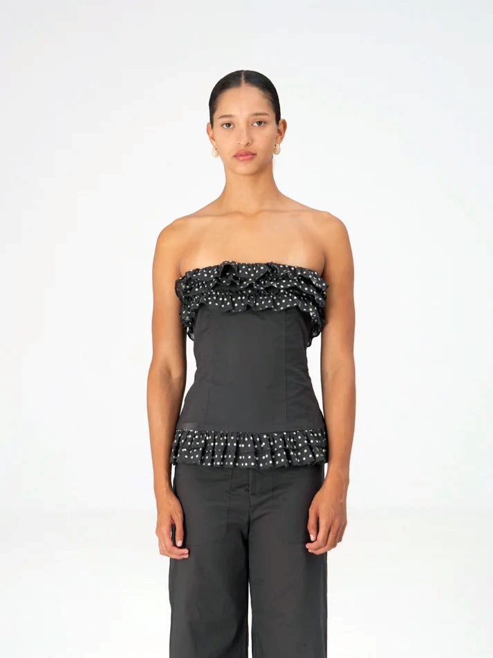 THE NOCTIS POLKA DOT TOP  - VIA CARMEN SAYS | Only €69 | NOW AVAILABLE TO SHOP at IAMINHATELOVE 