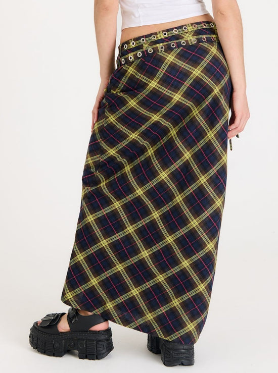 VICIOUS CHECK MAXI SKIRT  - VIA THE RAGGED PRIEST | Only €67.20 | NOW AVAILABLE TO SHOP at IAMINHATELOVE