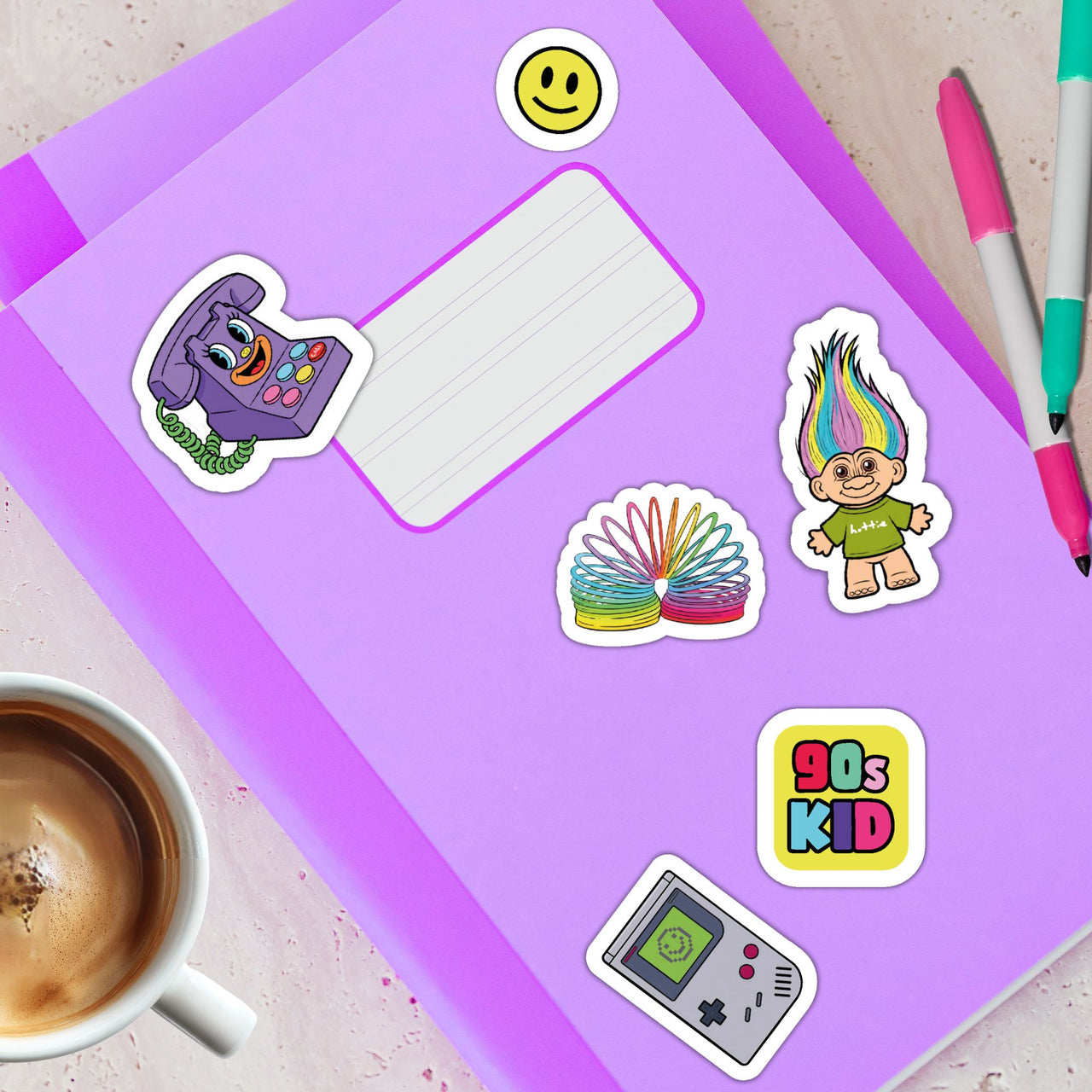 THE NINETIES KID STICKER SHEET  - VIA IAMINHATELOVE | Only €6 | NOW AVAILABLE TO SHOP at IAMINHATELOVE 