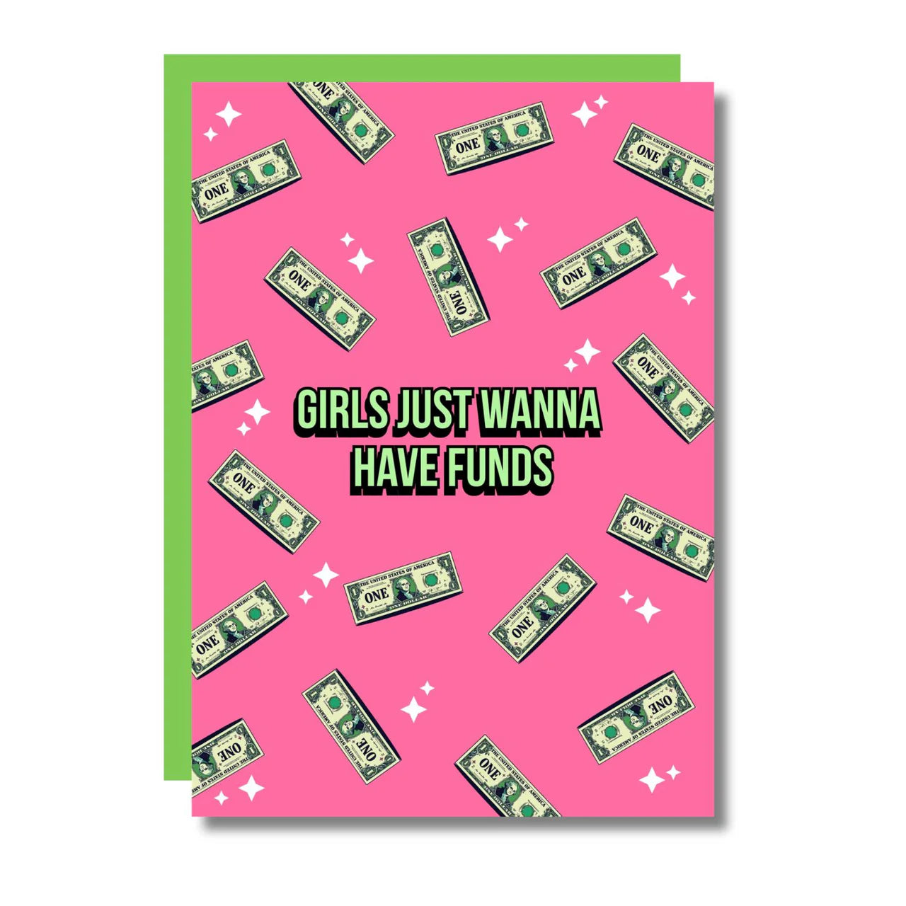 THE JUST WANNA HAVE FUNDS GREETING CARD  - VIA IAMINHATELOVE | Only €4 | NOW AVAILABLE TO SHOP at IAMINHATELOVE 