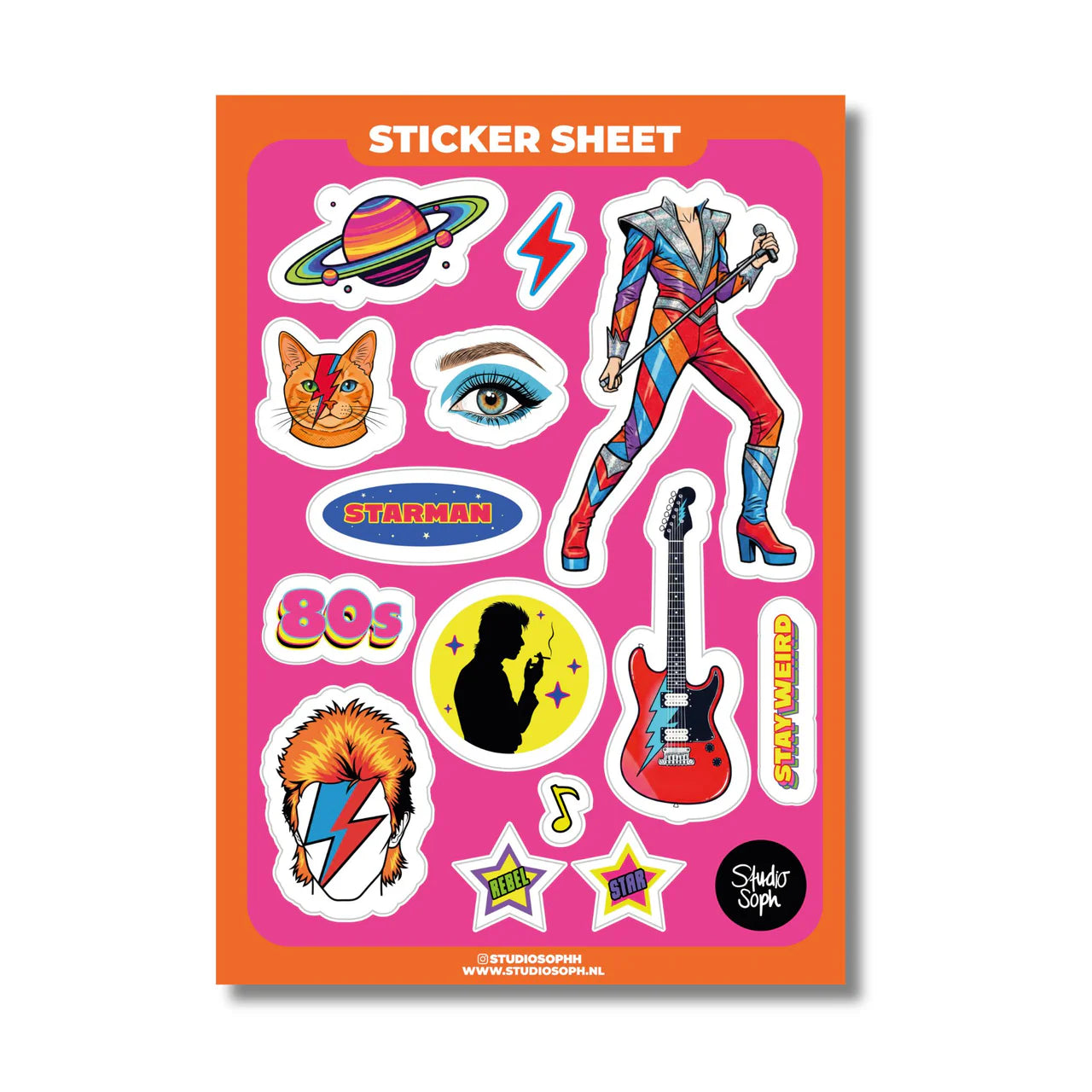 THE BOWIE STICKER SHEET  - VIA IAMINHATELOVE | Only €6 | NOW AVAILABLE TO SHOP at IAMINHATELOVE 