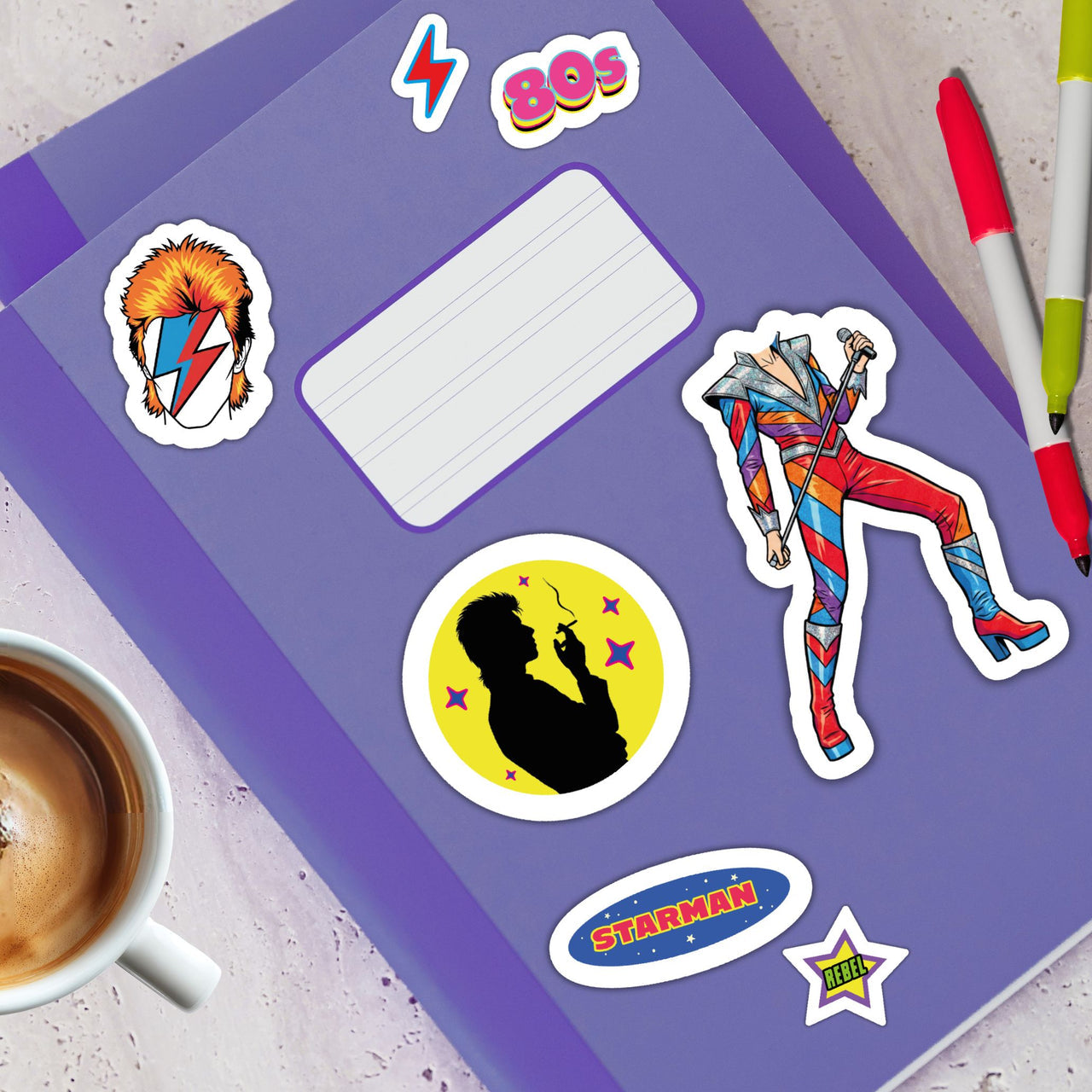 THE BOWIE STICKER SHEET  - VIA IAMINHATELOVE | Only €6 | NOW AVAILABLE TO SHOP at IAMINHATELOVE 