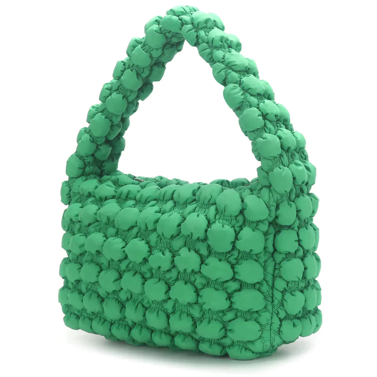 THE RECYCLED LEILA QUILTED SHOULDER BAG - GREEN  - VIA SILFEN | Only €72 | NOW AVAILABLE TO SHOP at IAMINHATELOVE
