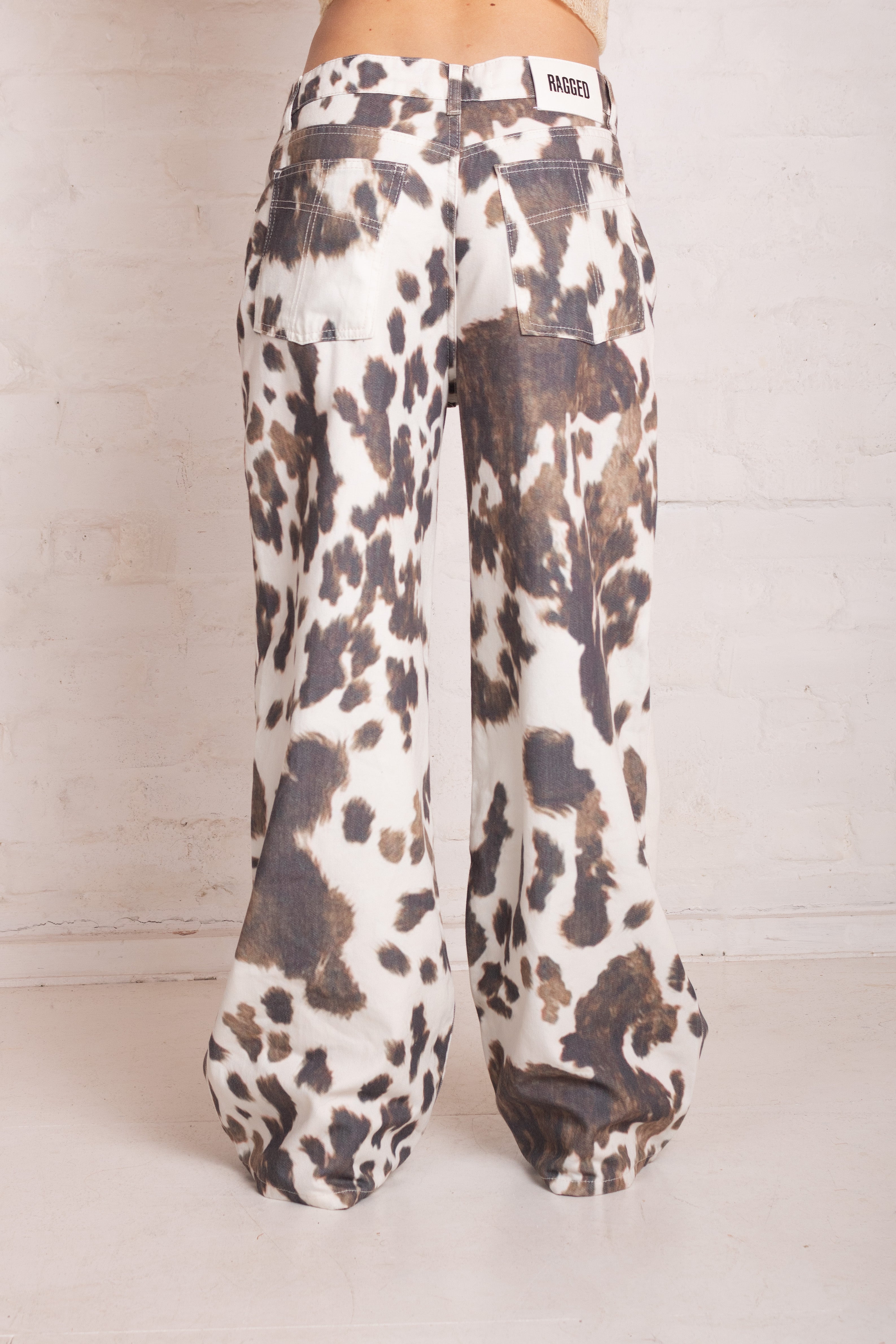 THE PELT COW PRINT RELEASE DENIM  - VIA THE RAGGED PRIEST | Only €103 | NOW AVAILABLE TO SHOP at IAMINHATELOVE
