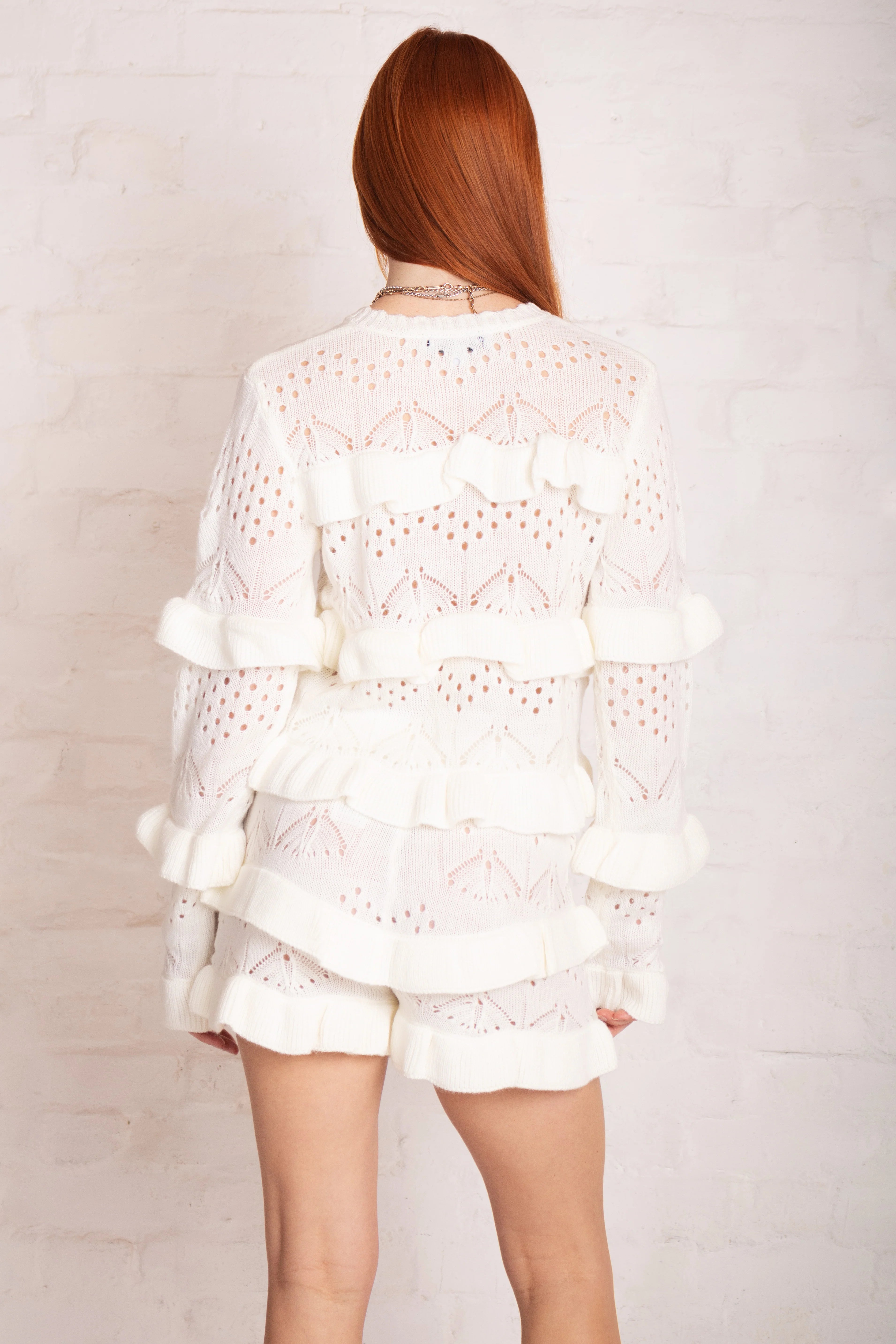 DELICATE POINTELLE FRILL CARDIGAN  - VIA THE RAGGED PRIEST | Only €99 | NOW AVAILABLE TO SHOP at IAMINHATELOVE