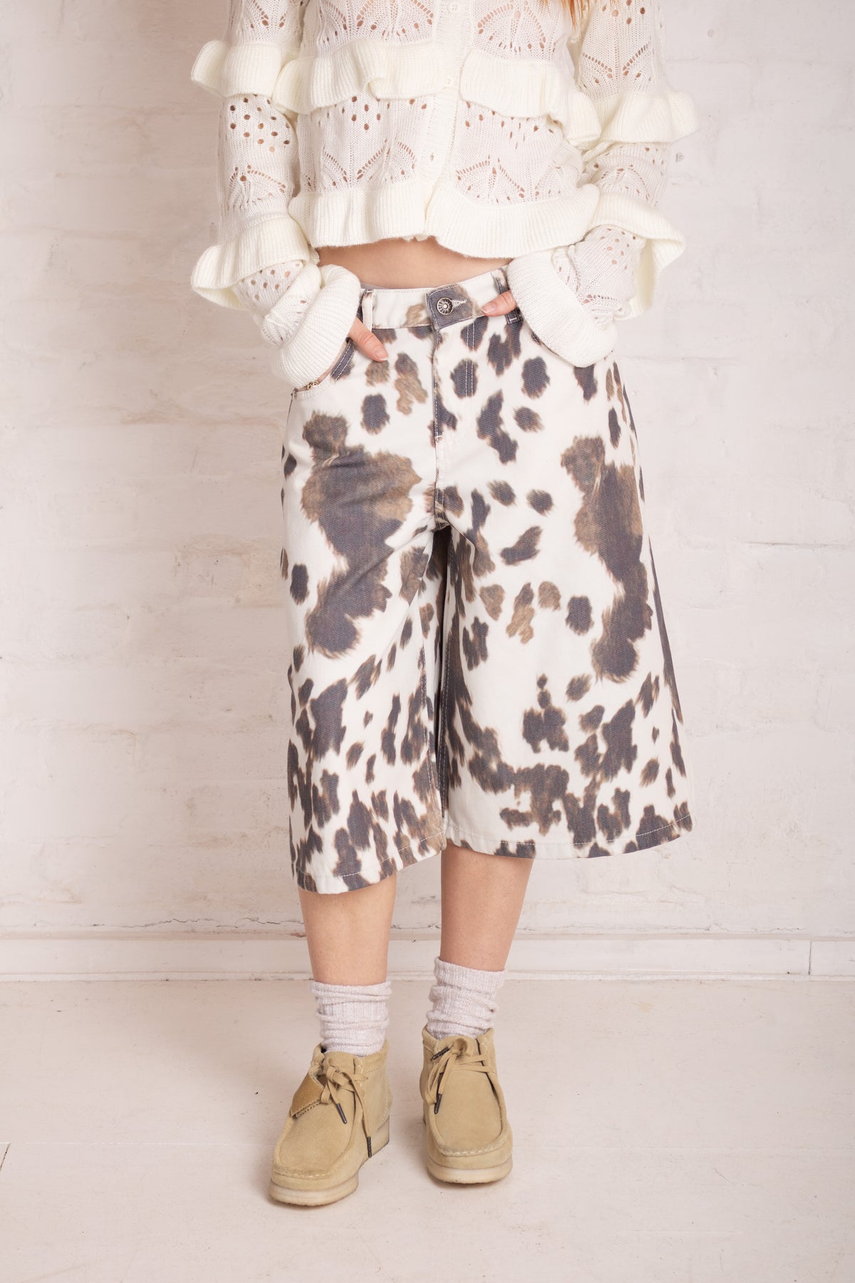 THE HIDE COW PRINT RELEASE JORTS  - VIA THE RAGGED PRIEST | Only €97 | NOW AVAILABLE TO SHOP at IAMINHATELOVE