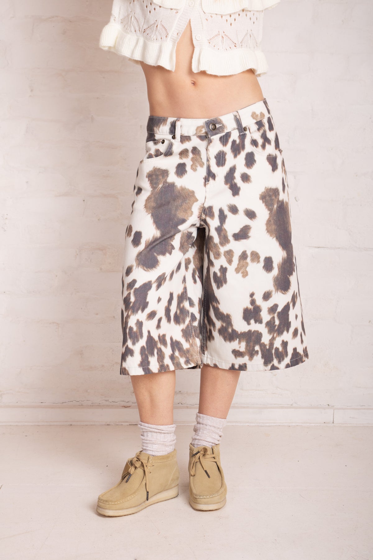 THE HIDE COW PRINT RELEASE JORTS  - VIA THE RAGGED PRIEST | Only €97 | NOW AVAILABLE TO SHOP at IAMINHATELOVE