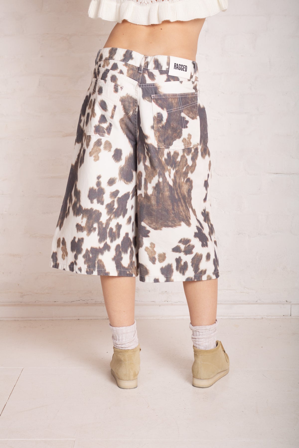 THE HIDE COW PRINT RELEASE JORTS  - VIA THE RAGGED PRIEST | Only €97 | NOW AVAILABLE TO SHOP at IAMINHATELOVE