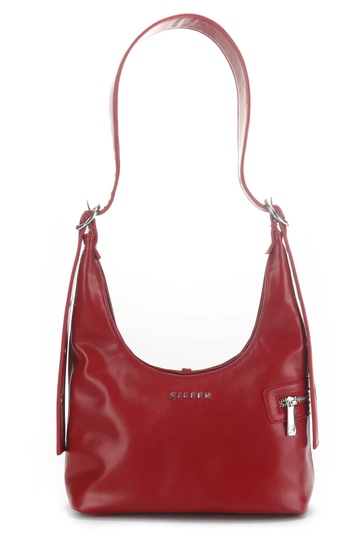 THE LOTTA SHOULDER BAG IN VEGAN LEATHER / WINE RED HUE  - VIA SILFEN | Only €79.99 | NOW AVAILABLE TO SHOP at IAMINHATELOVE