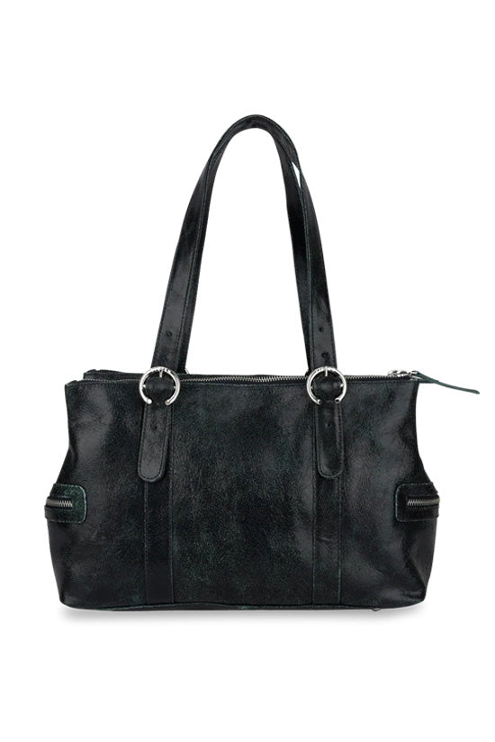 THE AVA LEATHER BAG - POOL BLUE BLACK  - VIA SILFEN STUDIO | Only €179 | NOW AVAILABLE TO SHOP at IAMINHATELOVE 