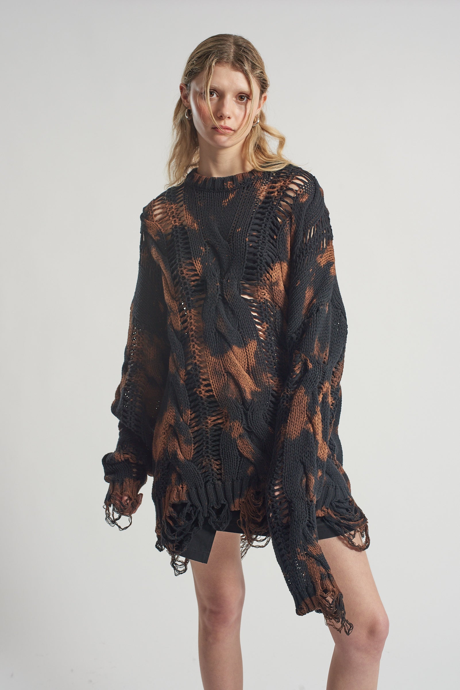 EXPLORE BLEACH DYE OVERSIZED KNIT - EXCLUSIVE Knitwear from THE RAGGED PRIEST - Just $86! SHOP NOW AT IAMINHATELOVE BOTH IN STORE FOR CYPRUS AND ONLINE WORLDWIDE