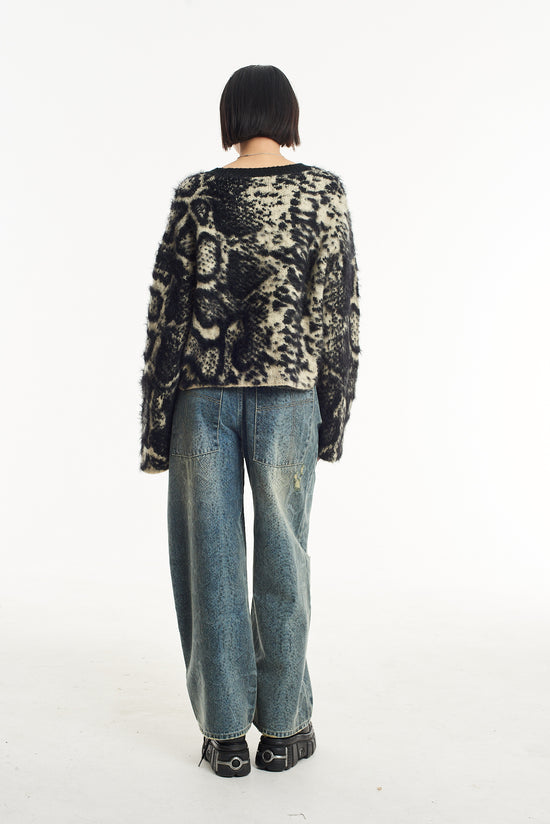SLITHER SNAKE V - NECK KNIT  - VIA THE RAGGED PRIEST | Only €64.50 | NOW AVAILABLE TO SHOP at IAMINHATELOVE
