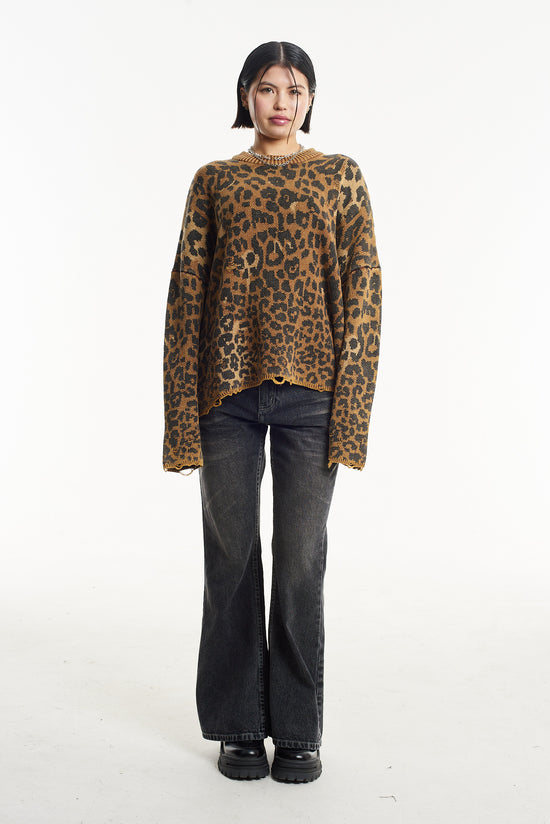 TINA LEOPARD PRINT KNIT  - VIA THE RAGGED PRIEST | Only €84 | NOW AVAILABLE TO SHOP at IAMINHATELOVE
