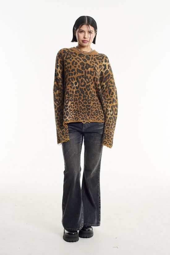 TINA LEOPARD PRINT KNIT  - VIA THE RAGGED PRIEST | Only €84 | NOW AVAILABLE TO SHOP at IAMINHATELOVE