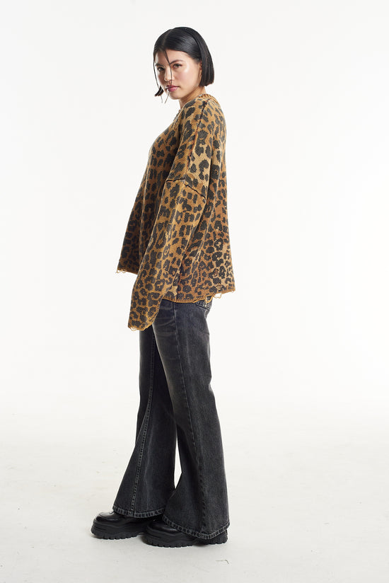 TINA LEOPARD PRINT KNIT  - VIA THE RAGGED PRIEST | Only €84 | NOW AVAILABLE TO SHOP at IAMINHATELOVE