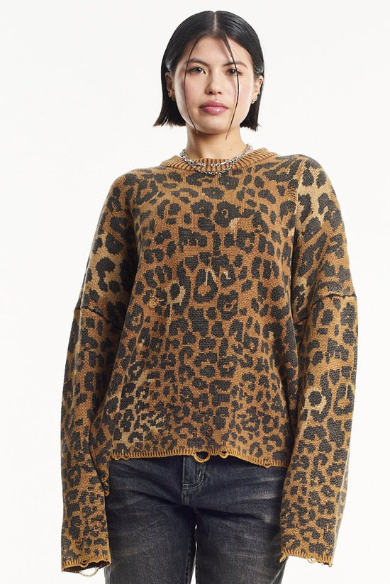 TINA LEOPARD PRINT KNIT  - VIA THE RAGGED PRIEST | Only €84 | NOW AVAILABLE TO SHOP at IAMINHATELOVE