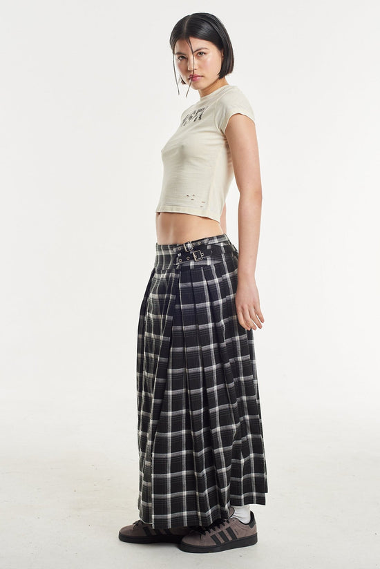 THE QUEENIE CHECK MAXI SKIRT  - VIA THE RAGGED PRIEST | Only €83 | NOW AVAILABLE TO SHOP at IAMINHATELOVE