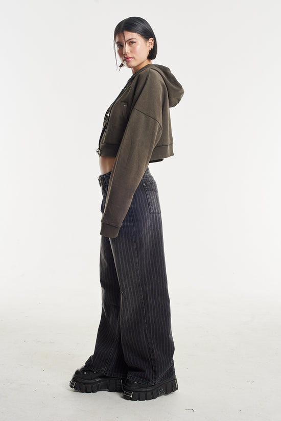 LATCH CROPPED HARDWARE HOODIE  - VIA THE RAGGED PRIEST | Only €79 | NOW AVAILABLE TO SHOP at IAMINHATELOVE