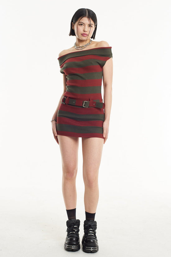PIXIE BARDOT STRIPE MINI DRESS  - VIA THE RAGGED PRIEST | Only €83 | NOW AVAILABLE TO SHOP at IAMINHATELOVE